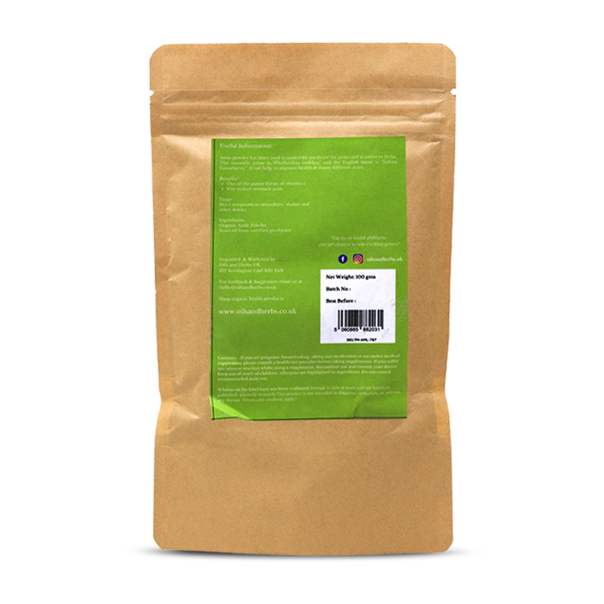 Organic Amla Powder-Amlaki Crushed- 100% Pure, Clean and Natural
