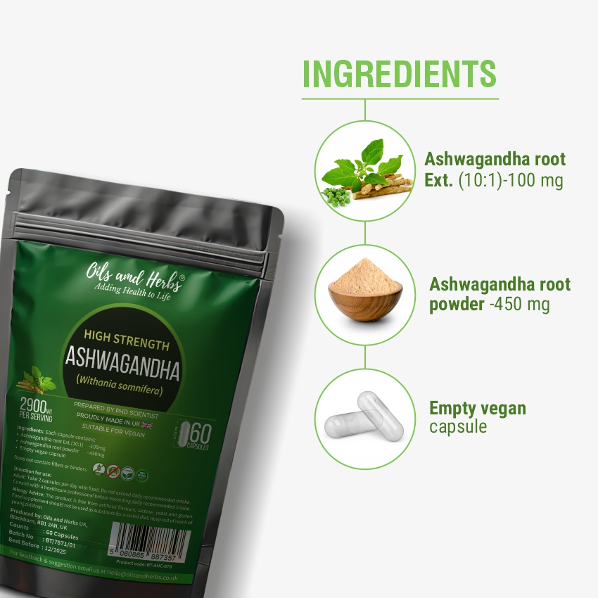 High Strength Ashwagandha Capsules 2900MG