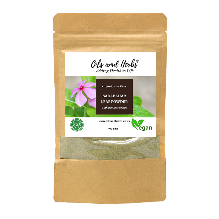 Organic Sadabahar Leaf Powder - Catharanthus Roseus -100% Pure, Clean and Natural