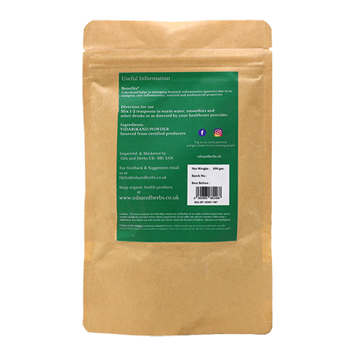 Organic Vidarikand Powder – Pueraria Tuberosa -100% Pure and Natural