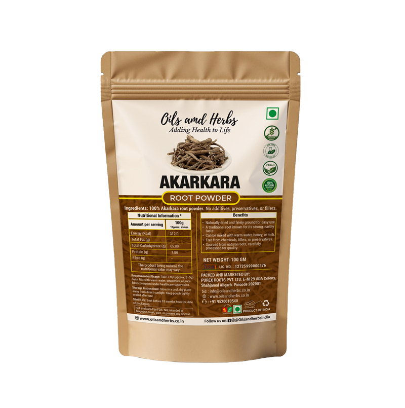 Akarakara Powder Natural Herbal Supplement for Health and Wellness