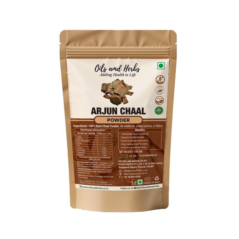 Arjun Chaal Powder Natural Herbal Supplement for Heart and Overall Wellness