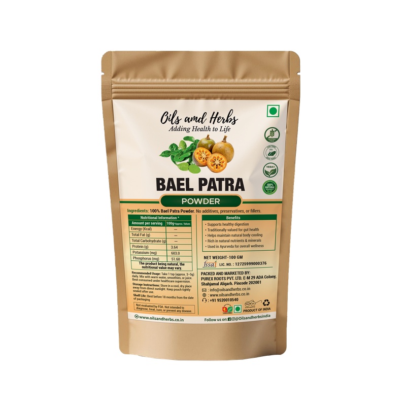 Bael Patti Powder Natural Herbal Supplement for Digestion and Wellness