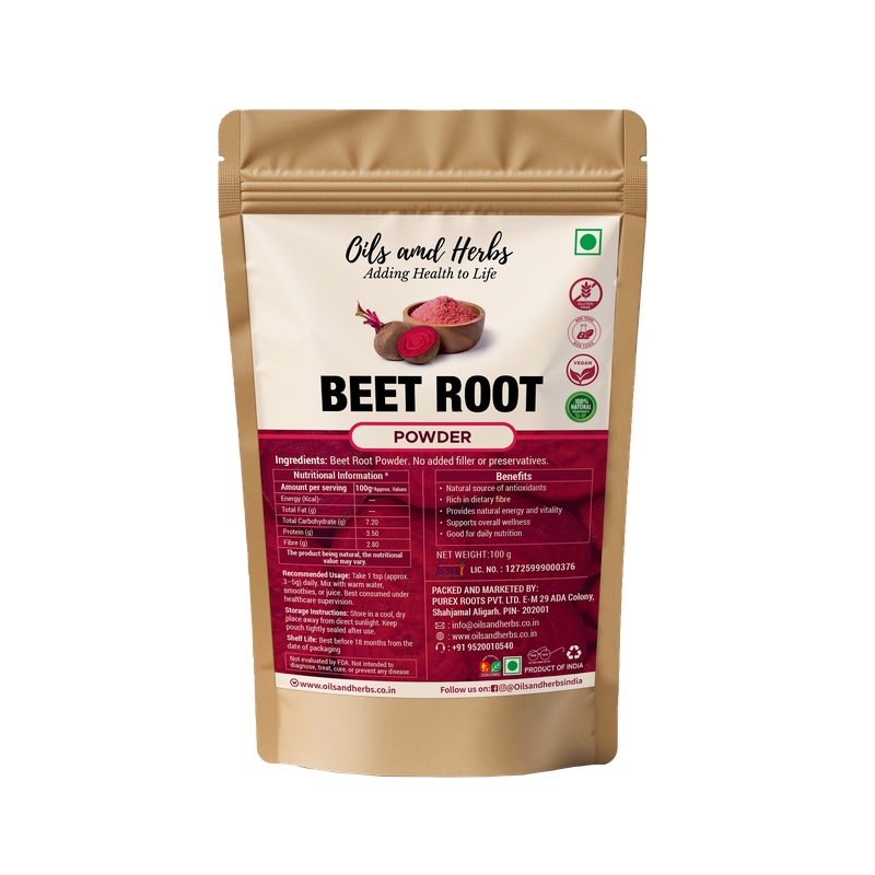 Beetroot Powder Natural Herbal Supplement for Energy and Heart Health