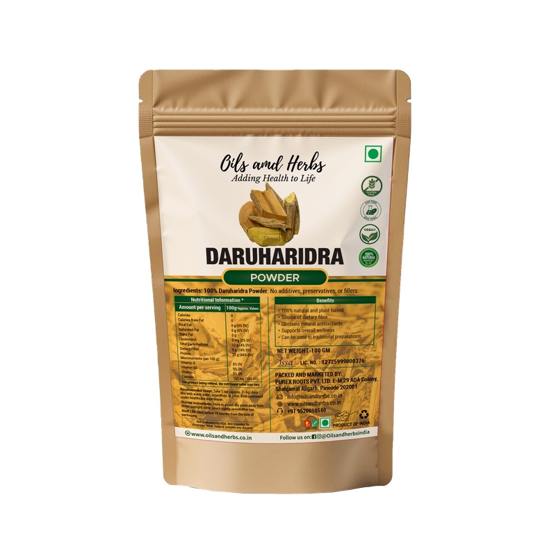 Daru Haldi Powder Natural Herbal Supplement for Immunity and Skin Care