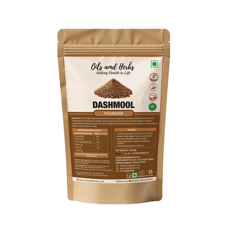 Dashmool Powder Natural Herbal Supplement for Joint and Overall Health