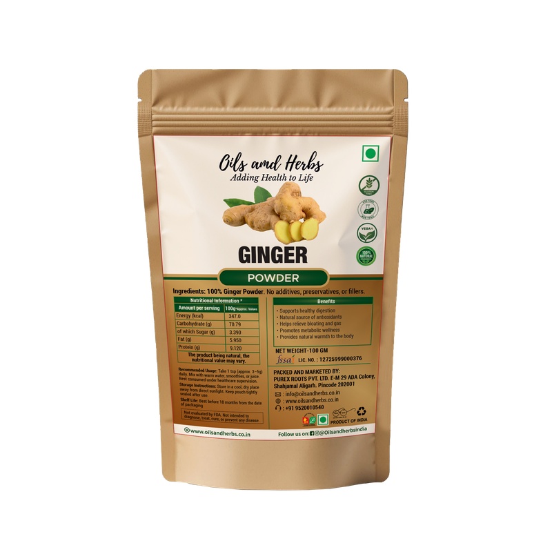 Dry Ginger Powder Natural Herbal Supplement for Digestion and Immunity