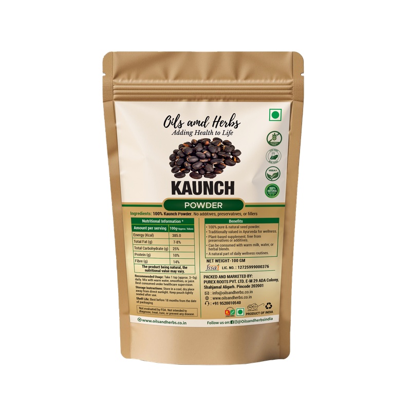 Kaunch Powder Natural Herbal Supplement for Strength and Vitality