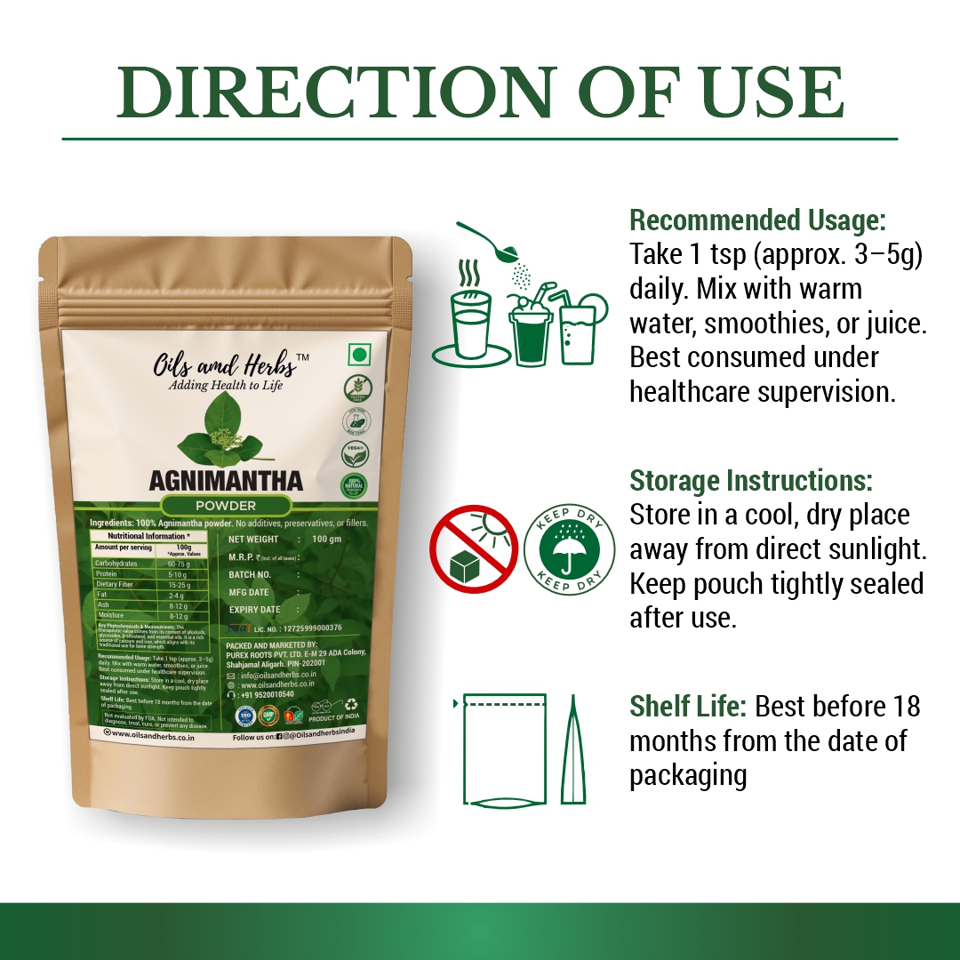 Pure Agnimantha Powder - Premna integrifolia -100% Pure, Clean and Natural - Image 3