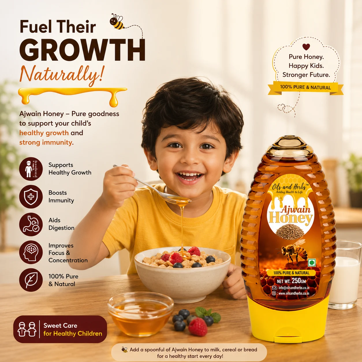 Ajwain Honey – Pure Honey Collected from Ajwain Flowers - Image 3