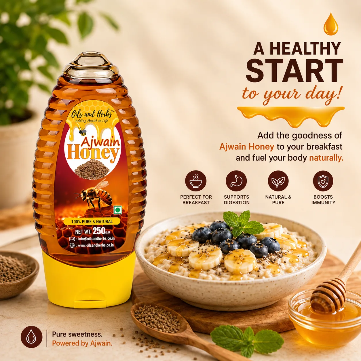 Ajwain Honey – Pure Honey Collected from Ajwain Flowers - Image 4