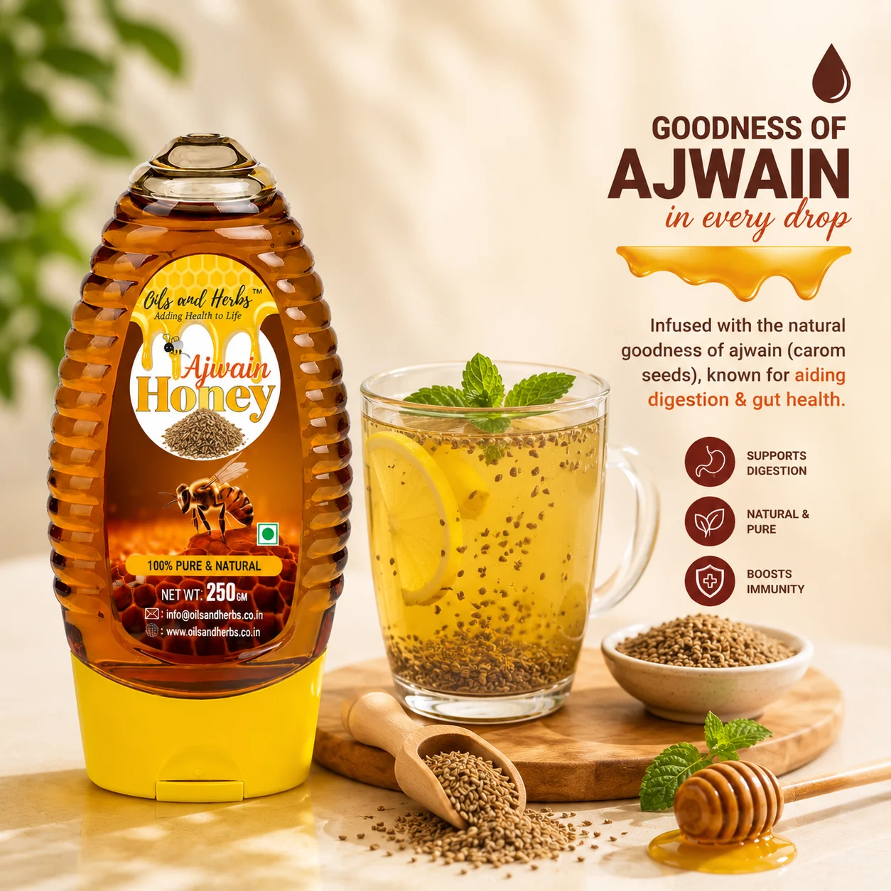 Ajwain Honey – Pure Honey Collected from Ajwain Flowers - Image 5