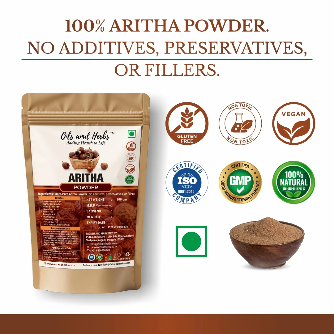 Aritha Powder Natural Herbal Supplement for Hair and Skin Care - Image 4