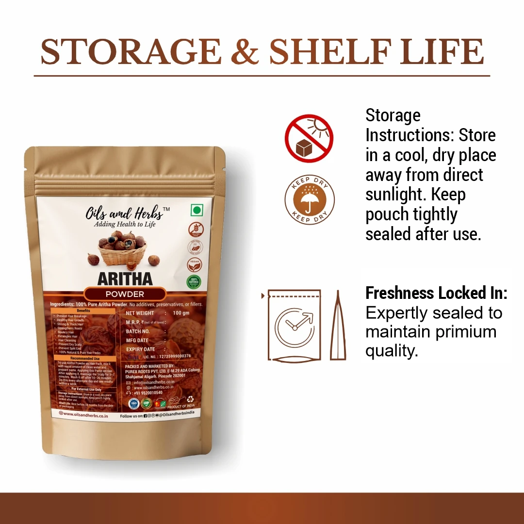 Aritha Powder Natural Herbal Supplement for Hair and Skin Care - Image 5