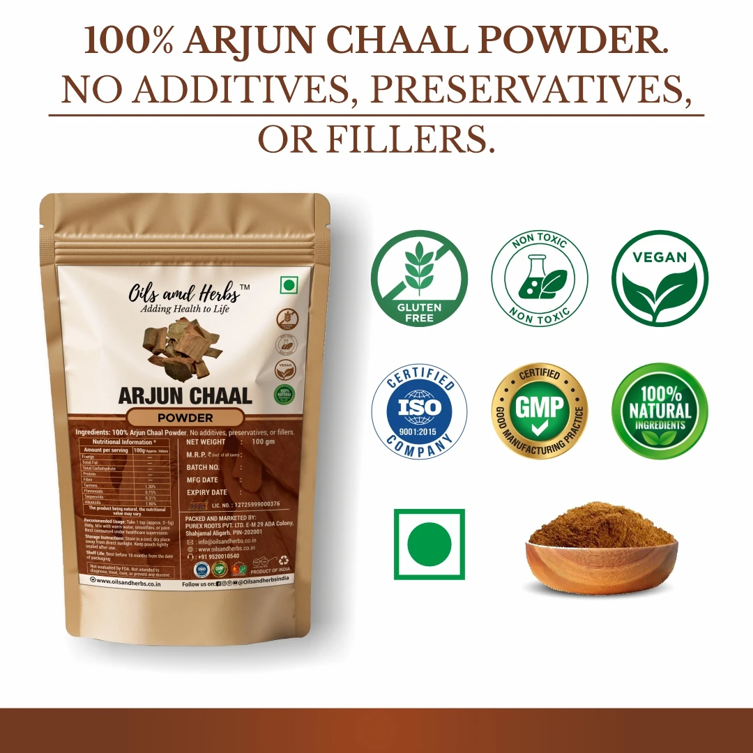 Arjun Chaal Powder Natural Herbal Supplement for Heart and Overall Wellness - Image 4