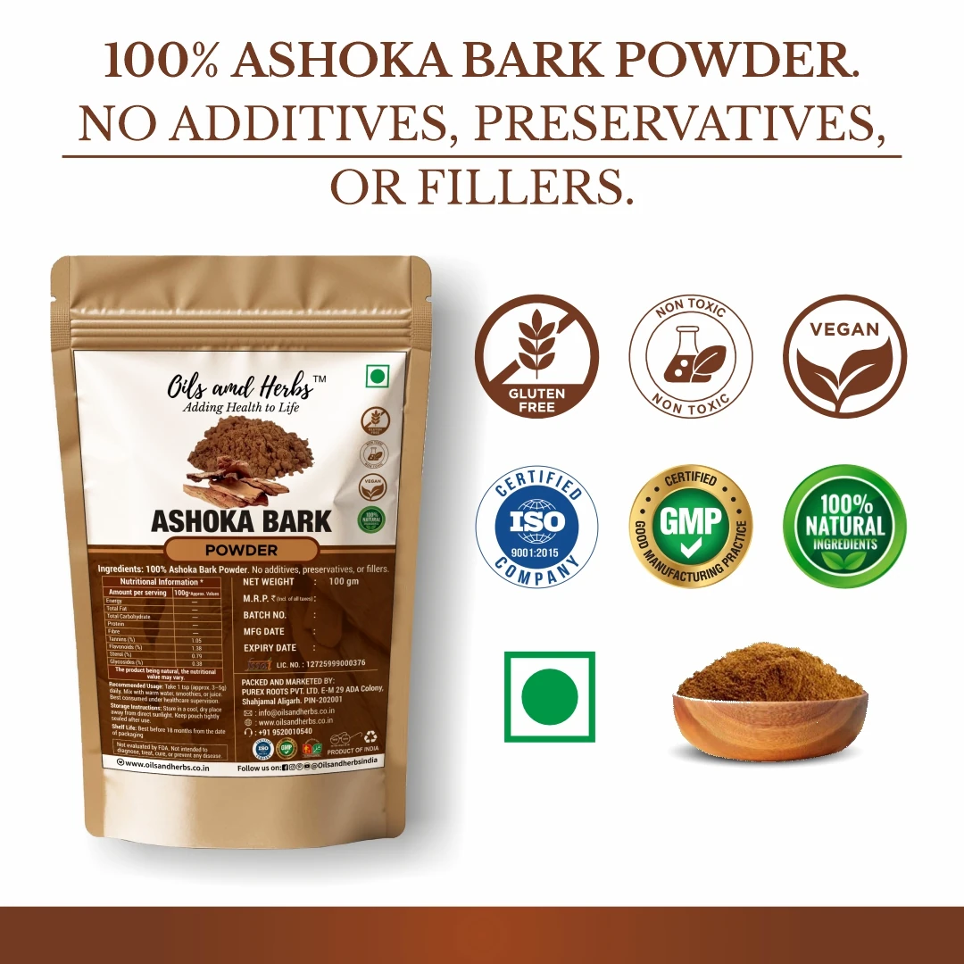 Ashoka Bark Powder Natural Herbal Supplement for Women’s Health and Wellness - Image 4
