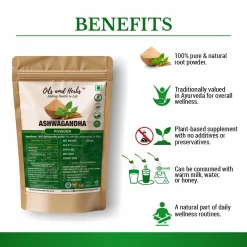 Alternative view of Ashwagandha Powder Natural Herbal Supplement for Stress Relief and Immunity