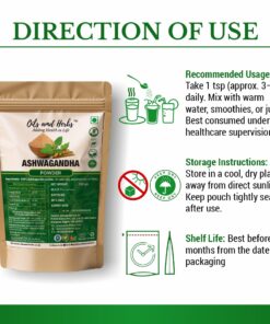 Alternative view of Ashwagandha Powder Natural Herbal Supplement for Stress Relief and Immunity