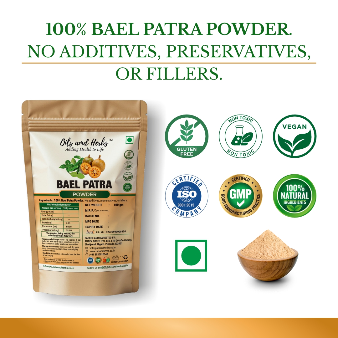 Bael Patra Powder Natural Herbal Supplement for Digestion and Wellness - Image 4