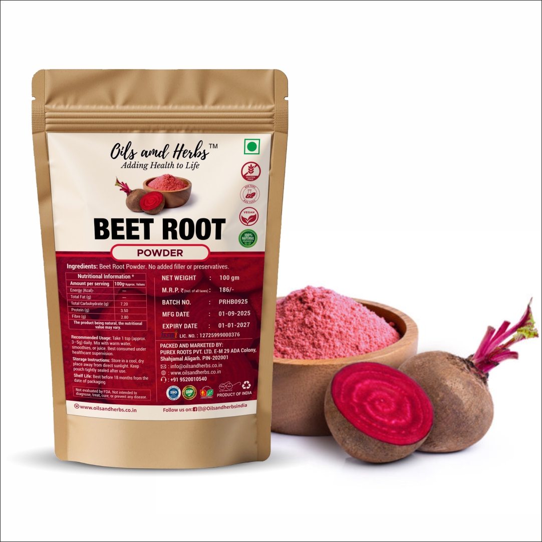 Beetroot Powder Natural Herbal Supplement for Energy and Heart Health