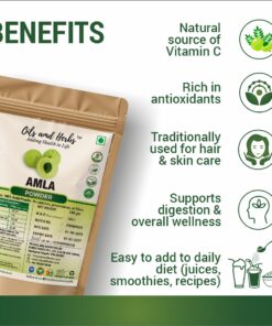 Alternative view of Amla Powder Natural Herbal Supplement for Immunity and Hair Care