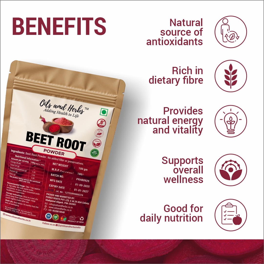 Beetroot Powder Natural Herbal Supplement for Energy and Heart Health - Image 2