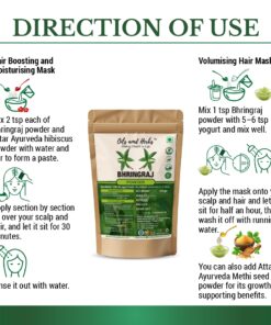 Alternative view of Bhringraj Powder Natural Herbal Supplement for Hair and Scalp Health