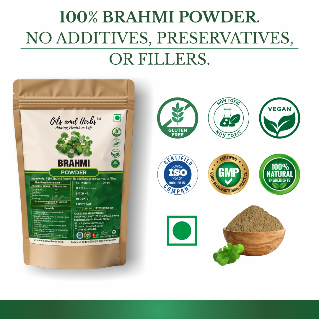 Clean Pure Brahmi Powder - Bacopa Monnieri -100% Pure and Natural - Image 4