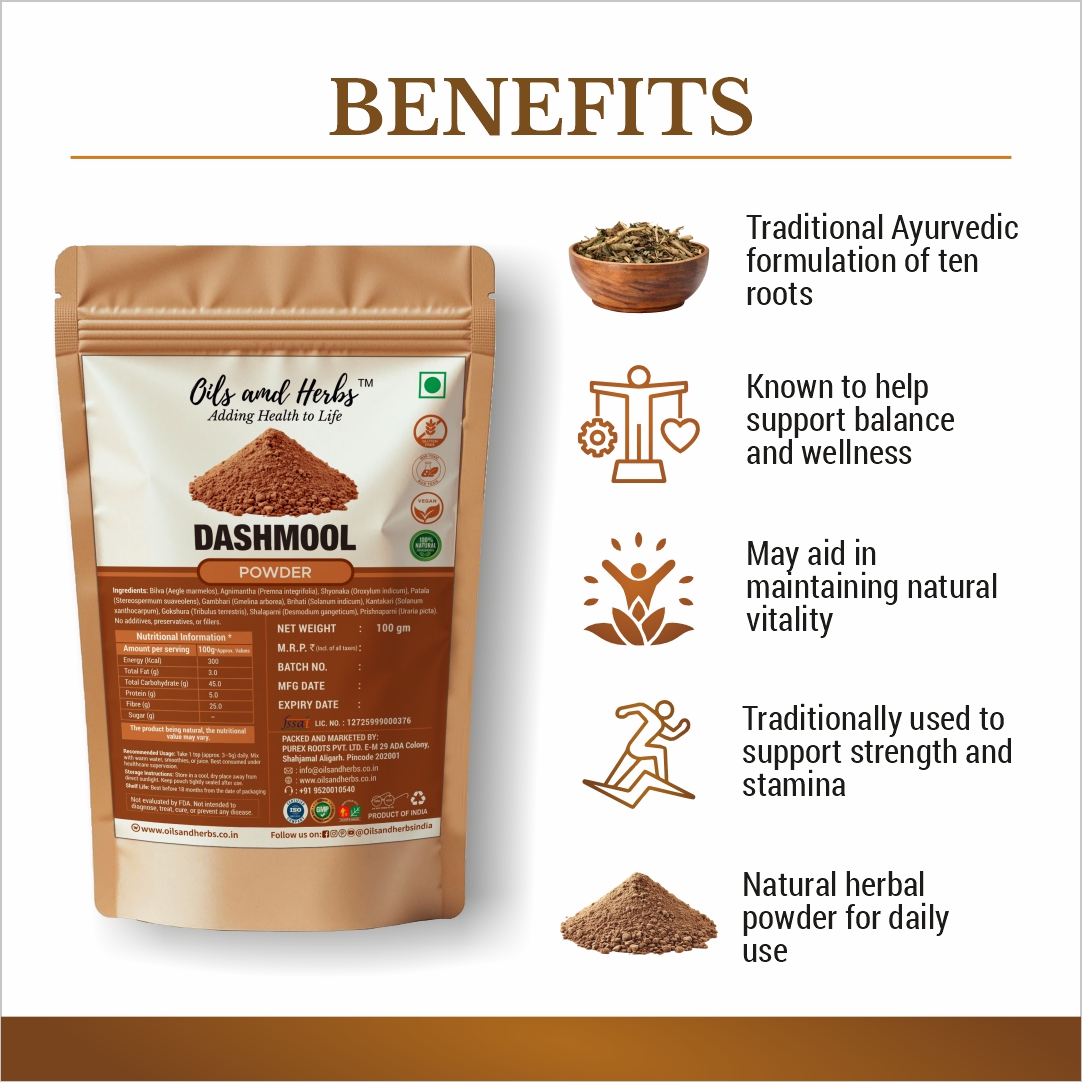 Dashmool Powder Natural Herbal Supplement for Joint and Overall Health - Image 2