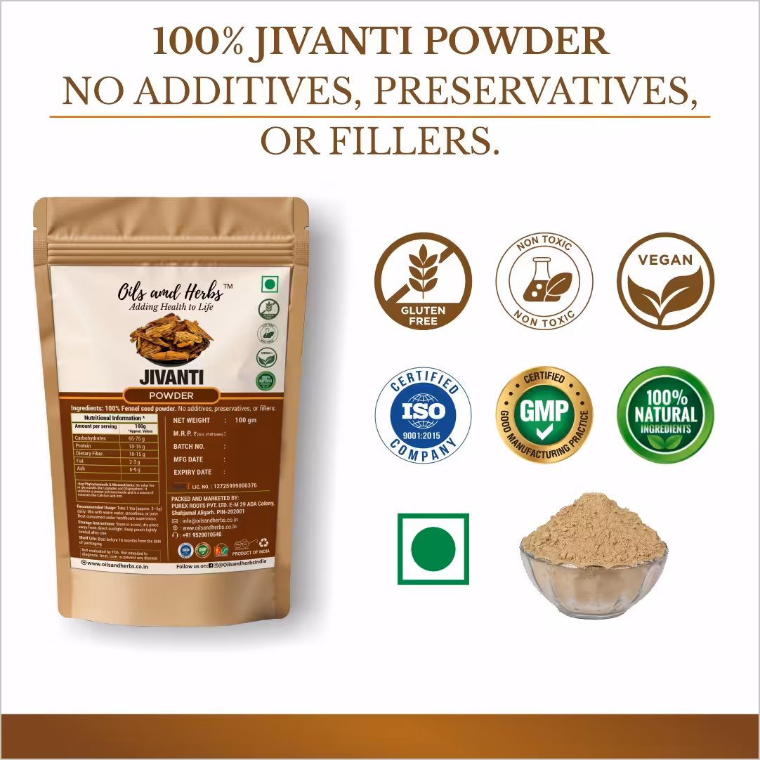 Jivanti Powder Natural Herbal Supplement for Immunity and Overall Wellness - Image 4