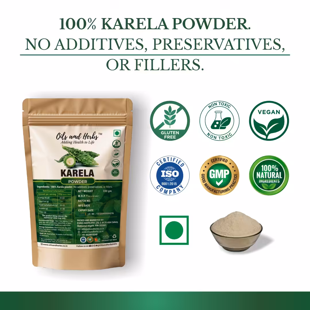 Karela Powder Natural Herbal Supplement for Blood Sugar and Digestive Health - Image 4