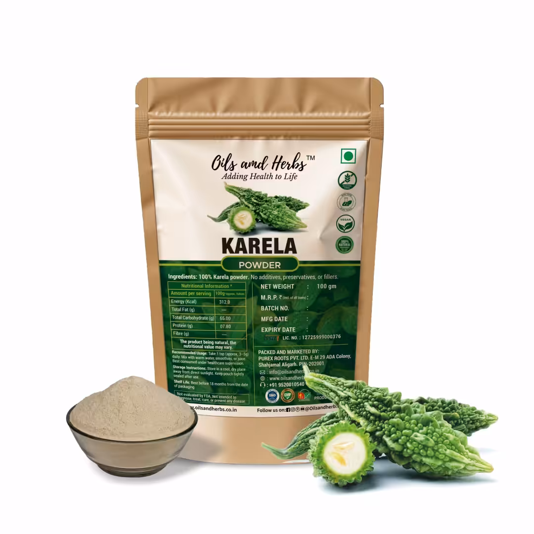 Karela Powder Natural Herbal Supplement for Blood Sugar and Digestive Health