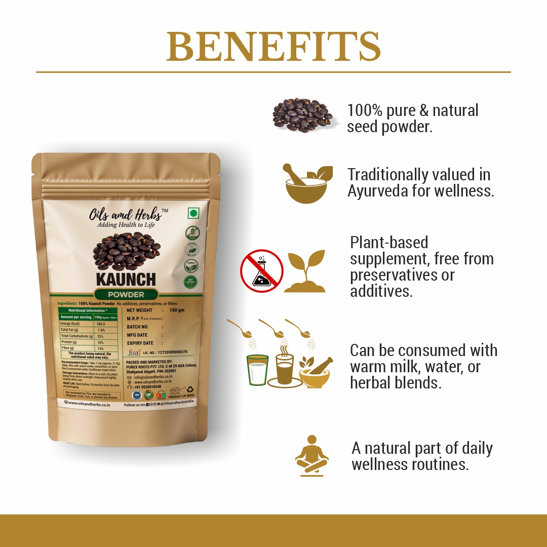 Kaunch Powder Natural Herbal Supplement for Strength and Vitality - Image 3