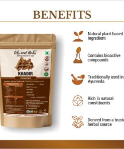 Alternative view of Khadir Powder Natural Herbal Supplement for Skin and Blood Purification