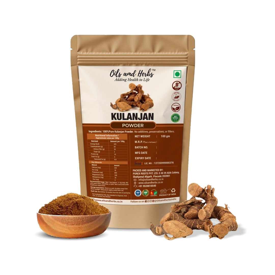 Kulanjan Powder Natural Herbal Supplement for Digestion and Respiratory Health
