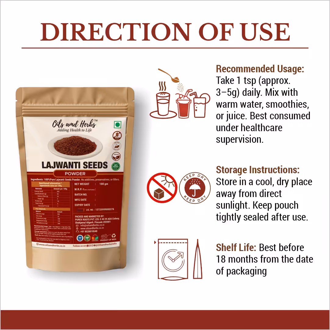 Lajwanti Powder Natural Herbal Supplement for Joint and Urinary Health - Image 2