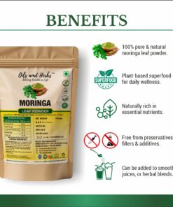 Alternative view of Green Moringa Powder-100% Natural and pure