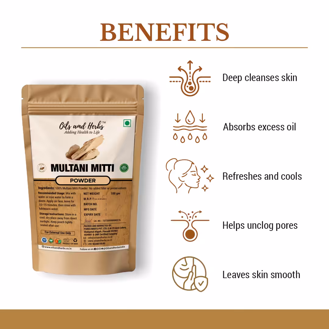 Clean pure Multani Mitti Powder - Fuller’s earth -100% Pure and Natural - Image 2