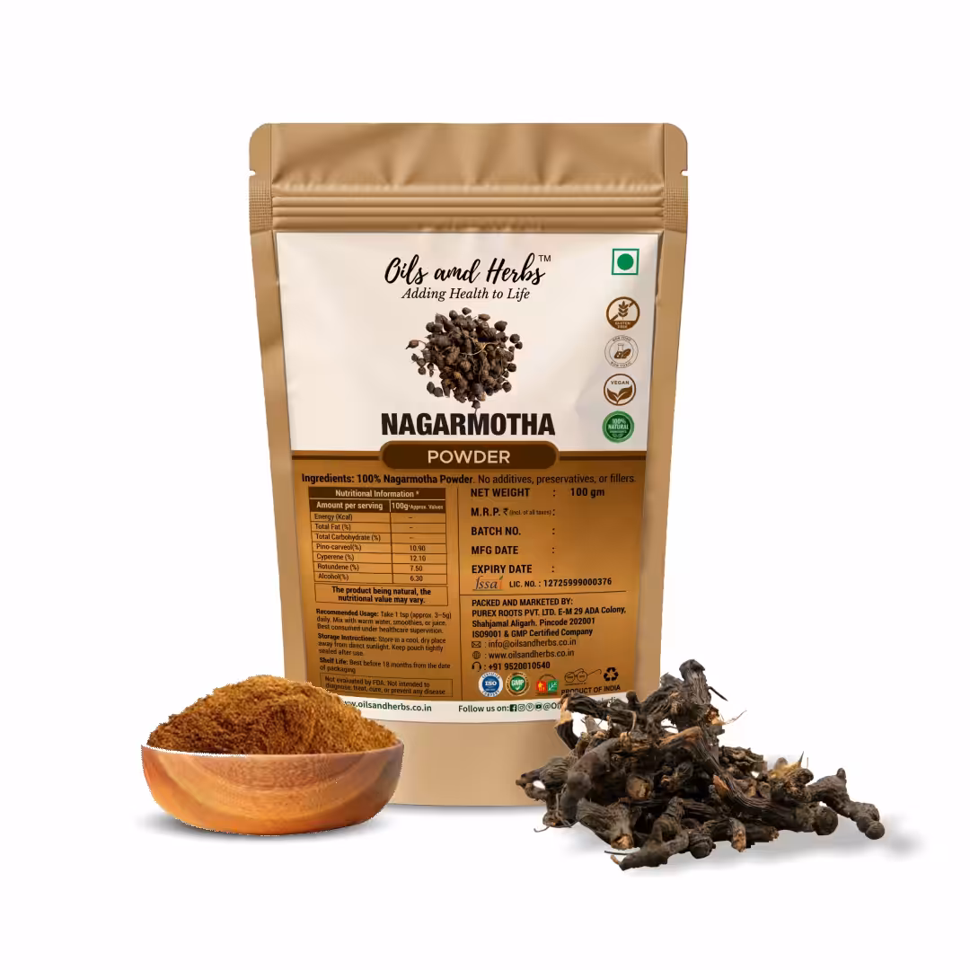 Pure Nagarmotha Powder- Cyperus scariosus - 100% Pure, Clean and Natural