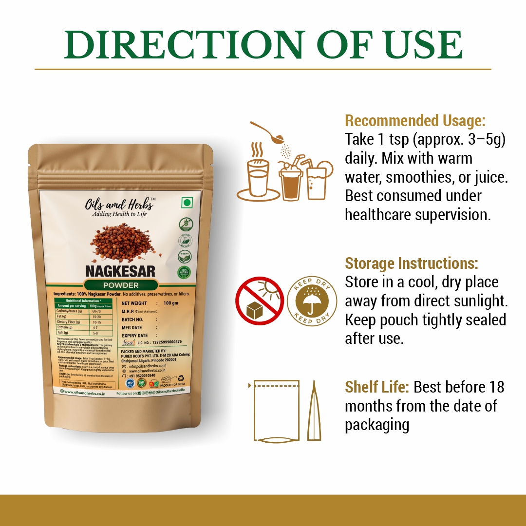 Pure Nagkesar Powder- Mesua ferrea - Ceylon Ironwood- 100% Pure, Clean and Natural - Image 2