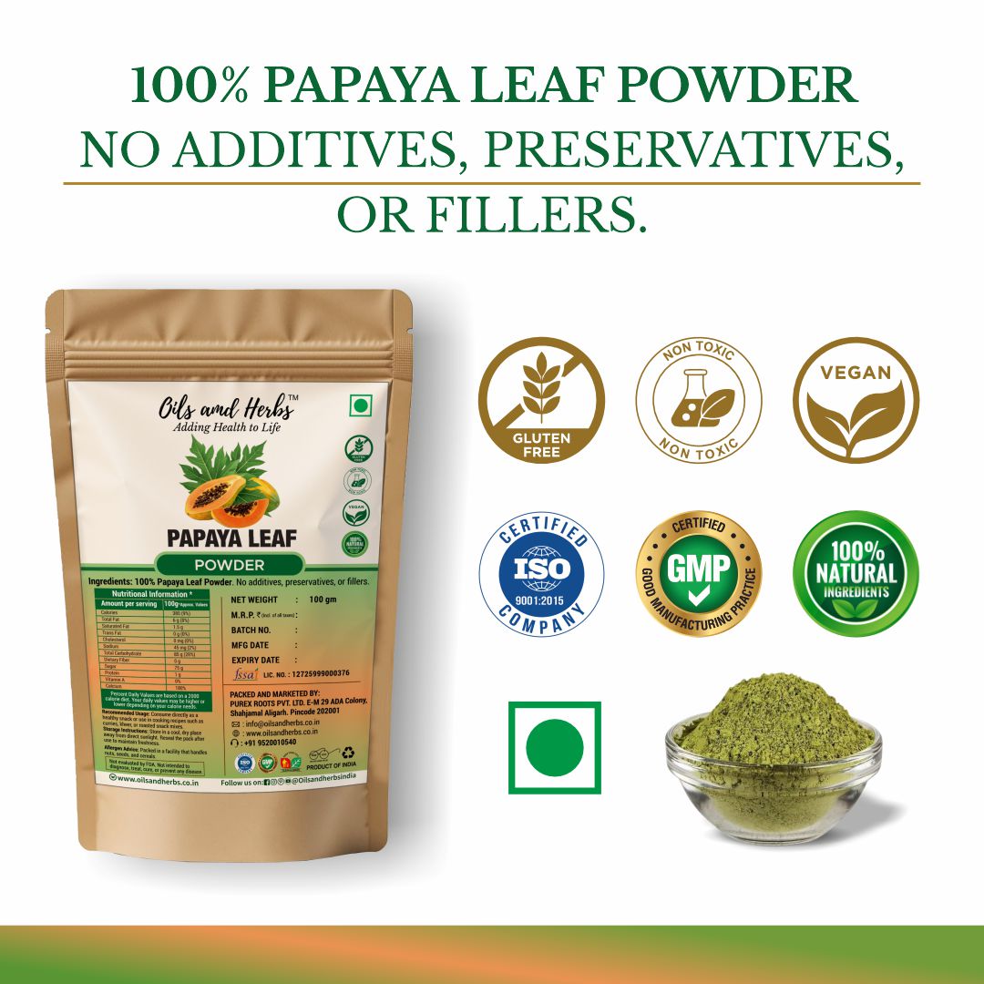 Pure Papaya Leaf Powder - Carica Papaya-100% Pure, Clean and Natural - Image 3