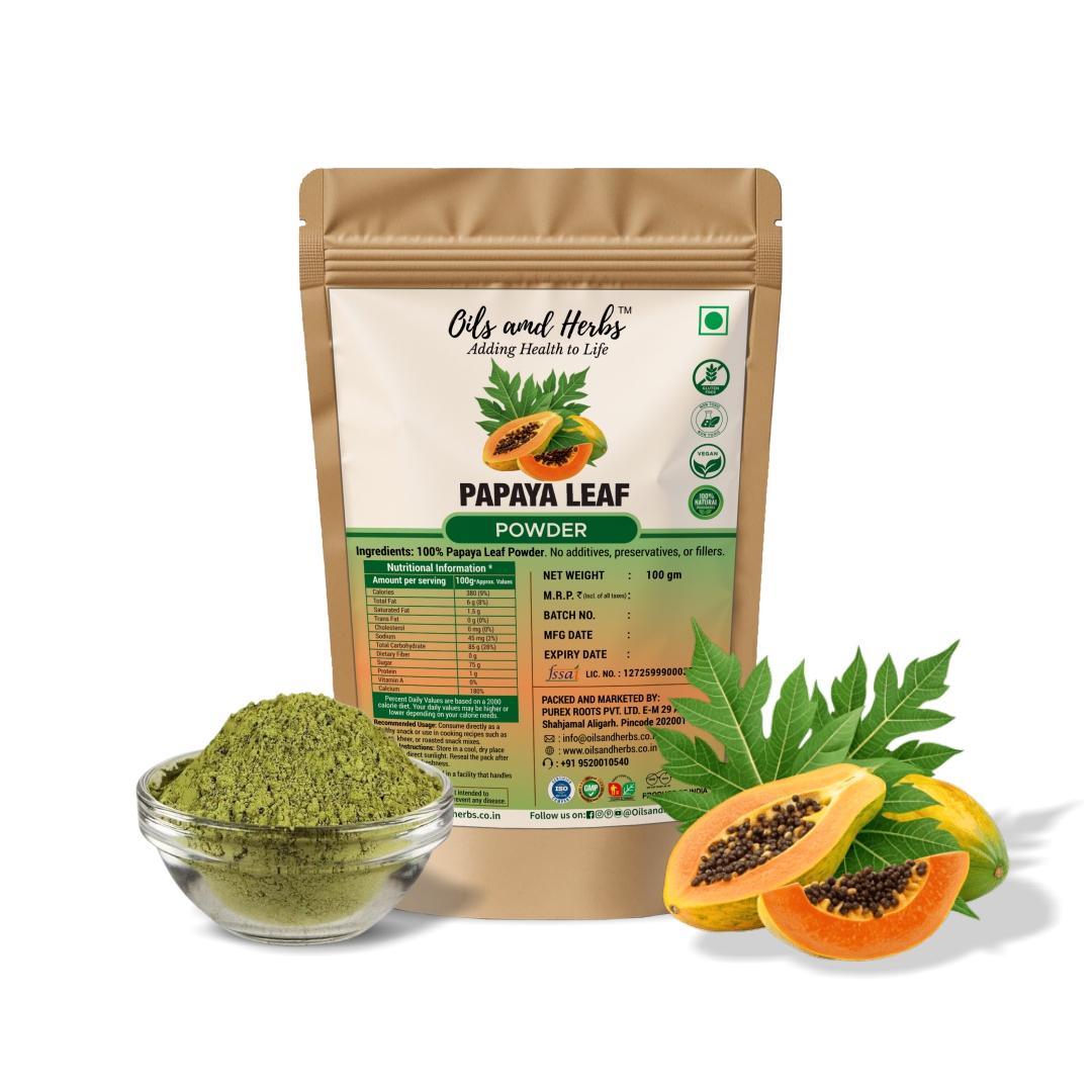 Pure Papaya Leaf Powder - Carica Papaya-100% Pure, Clean and Natural