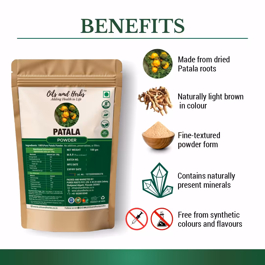 Pure Patala Powder - Stereospermum Suaveolens-100% Pure, Clean and Natural - Image 2