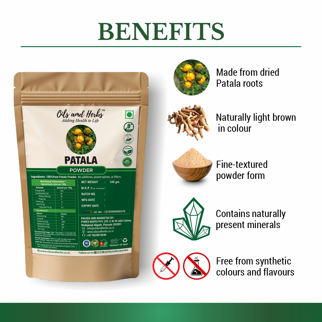 Pure Patala Powder - Stereospermum Suaveolens-100% Pure, Clean and Natural - Image 2