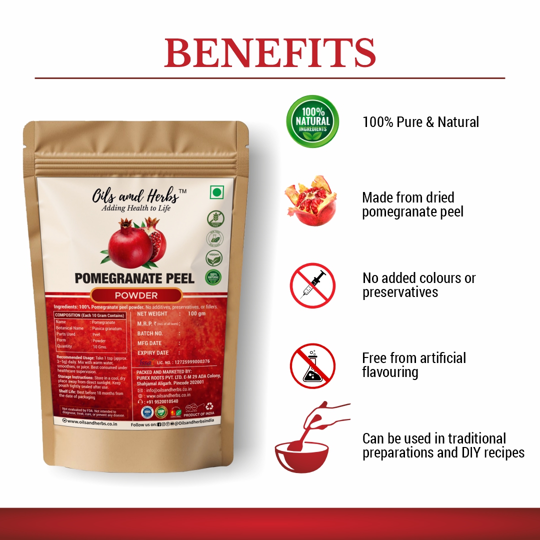 Pure Pomegranate Peel Powder - Punica granatum - 100% Pure Clean and Natural - Image 2
