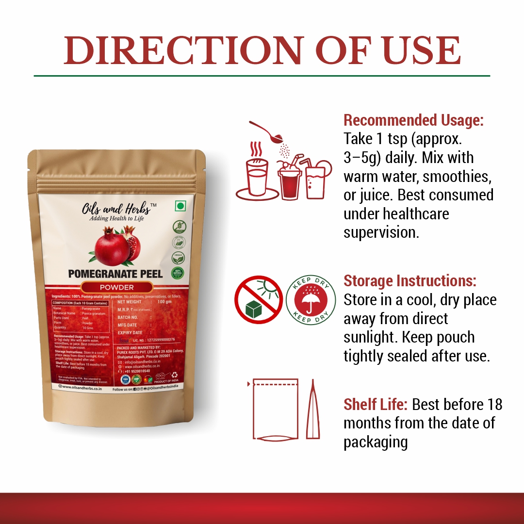 Pure Pomegranate Peel Powder - Punica granatum - 100% Pure Clean and Natural - Image 4