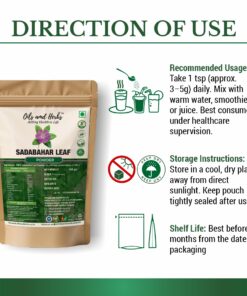 Alternative view of Pure Sadabahar Leaf Powder - Catharanthus Roseus -100% Pure, Clean and Natural