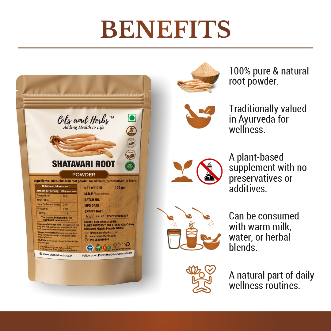 Pure Shatavari Root - Asparagus Powder - 100% Pure, Clean and Natural - Image 3