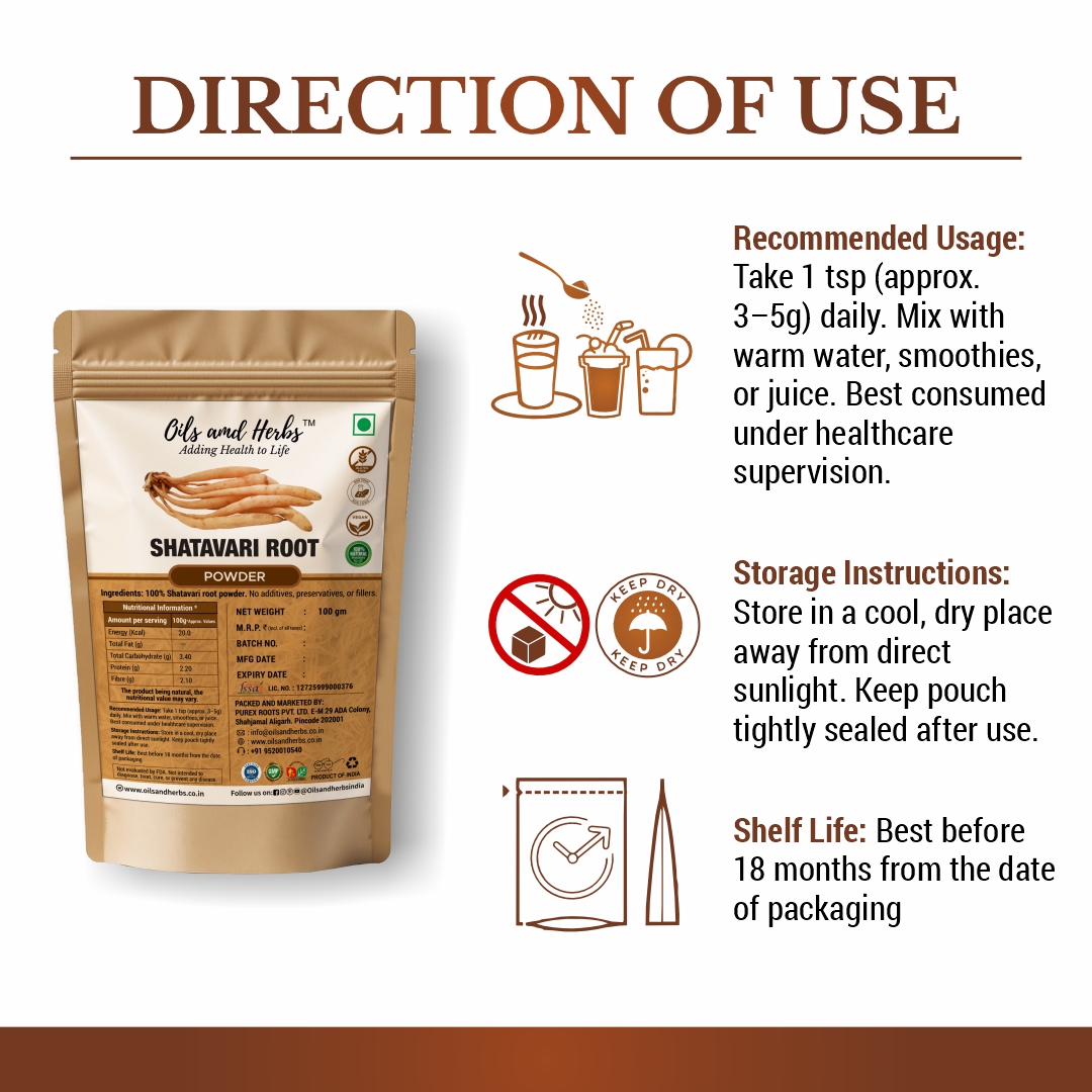 Pure Shatavari Root - Asparagus Powder - 100% Pure, Clean and Natural - Image 2