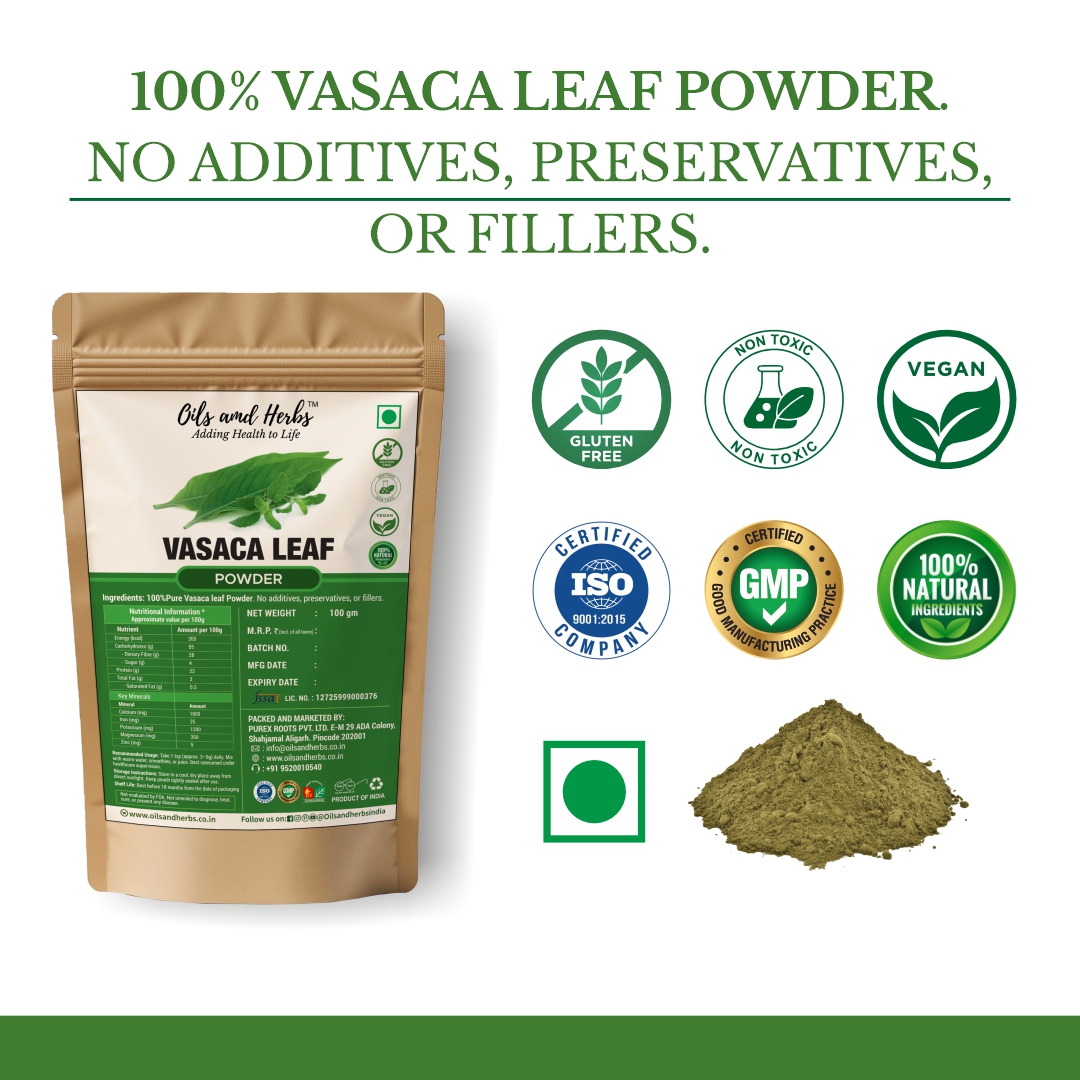 Pure Vasaca Leaf Powder- Adhatoda Vasica -100% Pure and Natural - Image 4